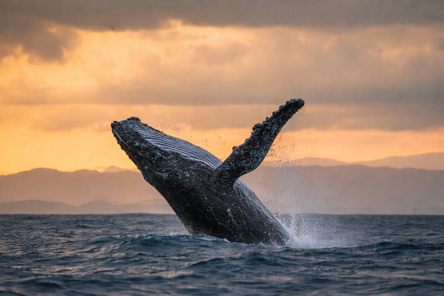 Whale watching near Diamond Beach Iceland